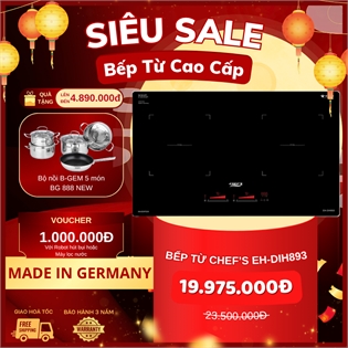 Bếp từ đôi Chefs EH-DIH893